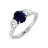 Diamond Wosverhampton Blue Sapphire Ring | 2ct - 2.25ct