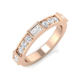 0.50Ct Round Diamond Half Eternity Ring For Her