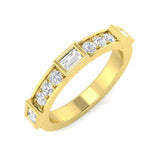 0.50Ct Round Diamond Half Eternity Ring For Her