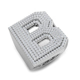 Diamond Initial B Ring | 1.5ct | Lab & Natural | Hallmarked Gold & Platinum