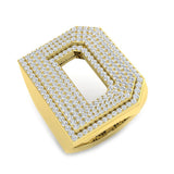 Diamond Fetcham Initials Ring | 1.5ct | Hallmarked Gold & Platinum