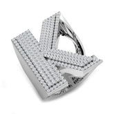 Diamond K Initial Ring 1.25ct | Hallmarked Gold & Platinum