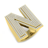 Exclusive Diamond N Initial Ring – 1.25ct | Lab & Natural | Hallmarked Gold & Platinum