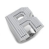 Luxury Diamond R Initial Ring – 1.5ct | Lab & Natural | Hallmarked Gold & Platinum