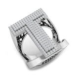Diamond Hounksow Initials Ring | 0.75ct | Hallmarked Gold & Platinum