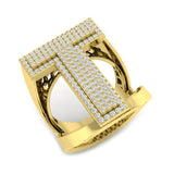 Diamond Hounksow Initials Ring | 0.75ct | Hallmarked Gold & Platinum