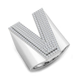 Luxury Diamond V Initial Ring – 1ct | Lab & Natural | Hallmarked Gold & Platinum