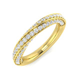 0.35-0.75ct Lab-Grown Round Cut D/VVS Diamond Half Eternity Ring
