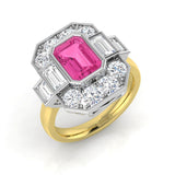 Diamond Reabing Pink Sapphire Ring | 1.5ct - 3ct