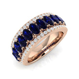 Diamond Empire Blue Sapphire Ring | 3ct - 3.5ct