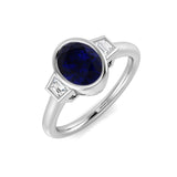 Diamond bynakty Blue Sapphire Ring | 1.5ct