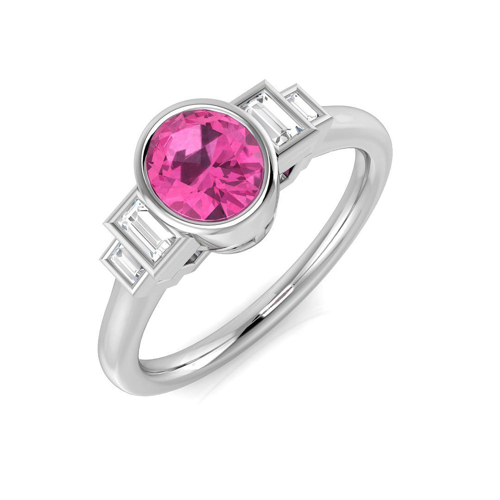 Pink Sapphire Five Stone Ring