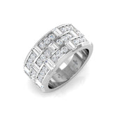 Half Eternity Band with Round & Baguette-Cut Diamonds