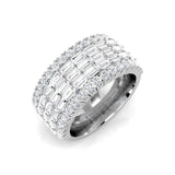 3.00 Carat Ring Baguette Diamond Band 18k White Gold