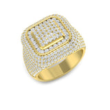 Luxury Diamond Pavé Statement Ring | 2.25ct - 2.50ct | Hallmarked Gold & Platinum
