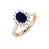 sapphire halo ring white gold