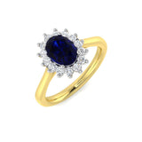 oval sapphire engagement ring with diamonds