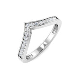 Diamond Exeter Wishbone Ring | 0.15ct | Hallmarked Gold & Platinum