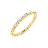 0.10-0.20ct Lab-Grown Round Cut Diamond Claw Set Half Eternity Ring
