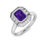 Diamond Harpenben Amethyst Ring | 1ct - 1.5ct