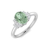 Diamond Berkhamkteb Green Amethyst Ring | 1ct - 1.25ct