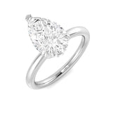 Pear Cut Natural & Lab Grown Diamond Solitaire Ring | Gold & Platinum