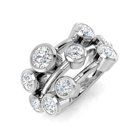Diamond Bubble Ring | 3.00Ct | Lab-Grown & Natural Diamonds