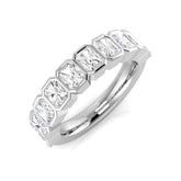 2.00ct Lab-Grown Emerald Cut D/VVS Diamond Half Eternity Ring