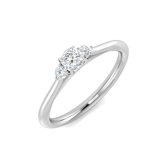 Lab-Grown Diamond 3 Stone Engagement Ring | 0.33ct | Hallmarked Gold & Platinum