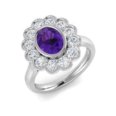 Diamond Besvoir Amethyst Ring | 1.75ct - 2.5ct