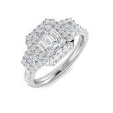 Lab-Grown Baguette & Round Cut Diamond Engagement Ring | 0.75ct - 2.5ct