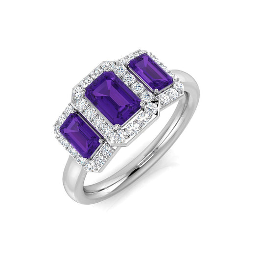 Diamond Halo Ring, Natural Diamond Ring