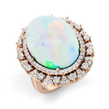 Diamond Framsingham Opal Ring | 6.5ct - 8.5ct