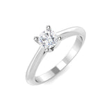 18K Yellow Gold Solitaire Round Cut Lab Diamond Engagement Ring | Fine Jewellery