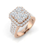 Diamond khoreditch Pave Ring | 2.5ct | Hallmarked Gold & Platinum