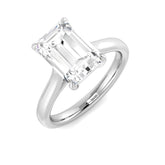 18K Rose Gold Radiant Cut Diamond Solitaire Engagement Ring | Elegant Design