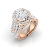 3.5ct Diamond Cluster Ring UK | Luxury Halo Design | UK Hallmarked