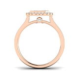 Round Cut Diamond Cluster Engagement Ring