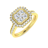 1.01Ct Lab Grown Diamond Ring in 9k Yellow Gold