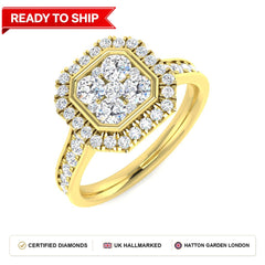 Lab grown diamond earring