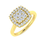 0.63Ct Lab Grown Diamond Ring in 9k Yellow Gold