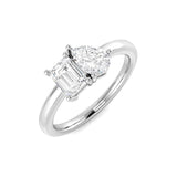 Diamond Fitzrovia 2 Stone Ring | 1ct | Hallmarked Gold & Platinum