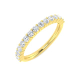7-Stone Natural Round Cut Diamond Half Eternity Ring.