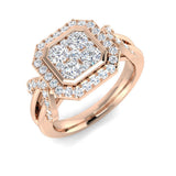 Diamond Iksibgtob Engagement Ring | 1ct | Hallmarked Gold & Platinum