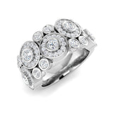 Bubble Diamond Ring UK | Multi Halo Statement Design | UK Hallmarked