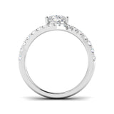 Pear Wishbone Diamond Engagement Ring | Lab-Grown & Natural | UK Hallmarked