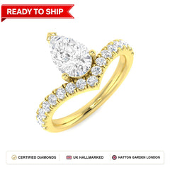 Lab grown diamond earring