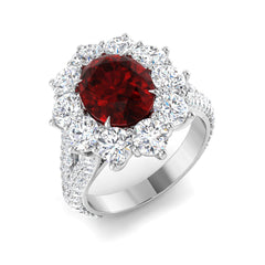 6.40Carat D-E/VS Lab Grown Diamond Cluster Engagement Ring 950 Platinum Ready To Ship