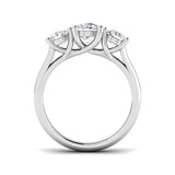 2.00ct Lab Grown D/VVS Round Cut Diamond Trilogy Ring