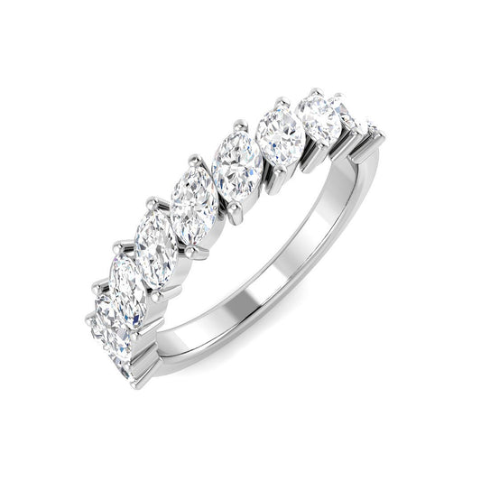 1.50Ct Marquise Diamond Half Eternity Ring | Hallmarked Gold & Platinum